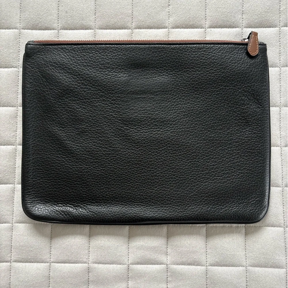 Coach Gummy Bear Leather Wristlet/Tablet Case - Black and Orange